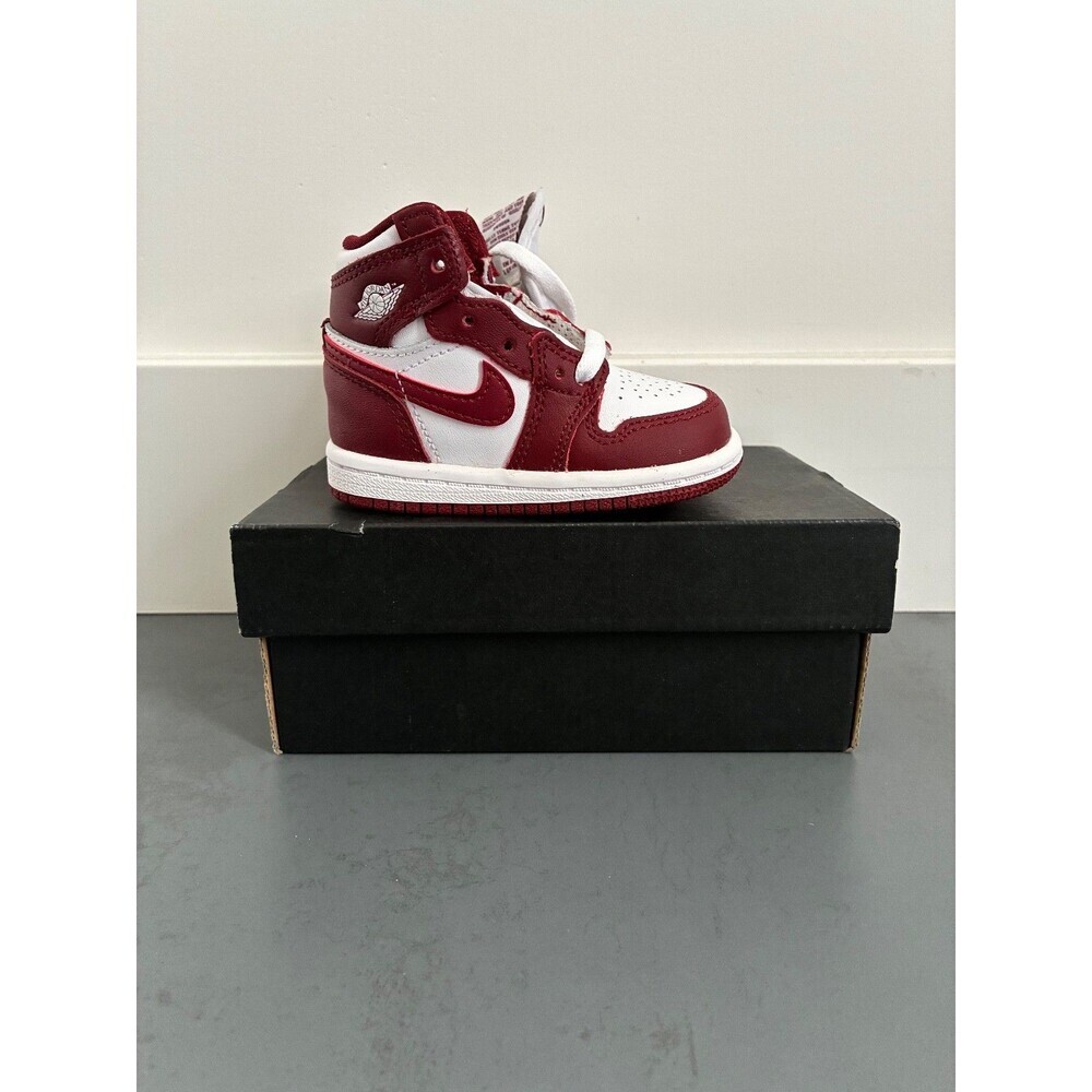 Nike Jordan 1 Retro High OG (TD FD1413 401 White/ Team Red size 4c - Picture 5 of 6